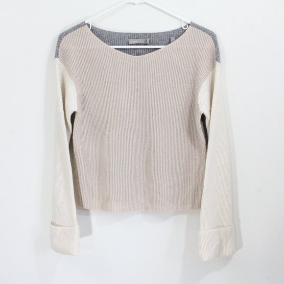 Vince Cashmere Sweater XS Women Cropped Top Soft Ribbed Knit - Picture 7 of 10